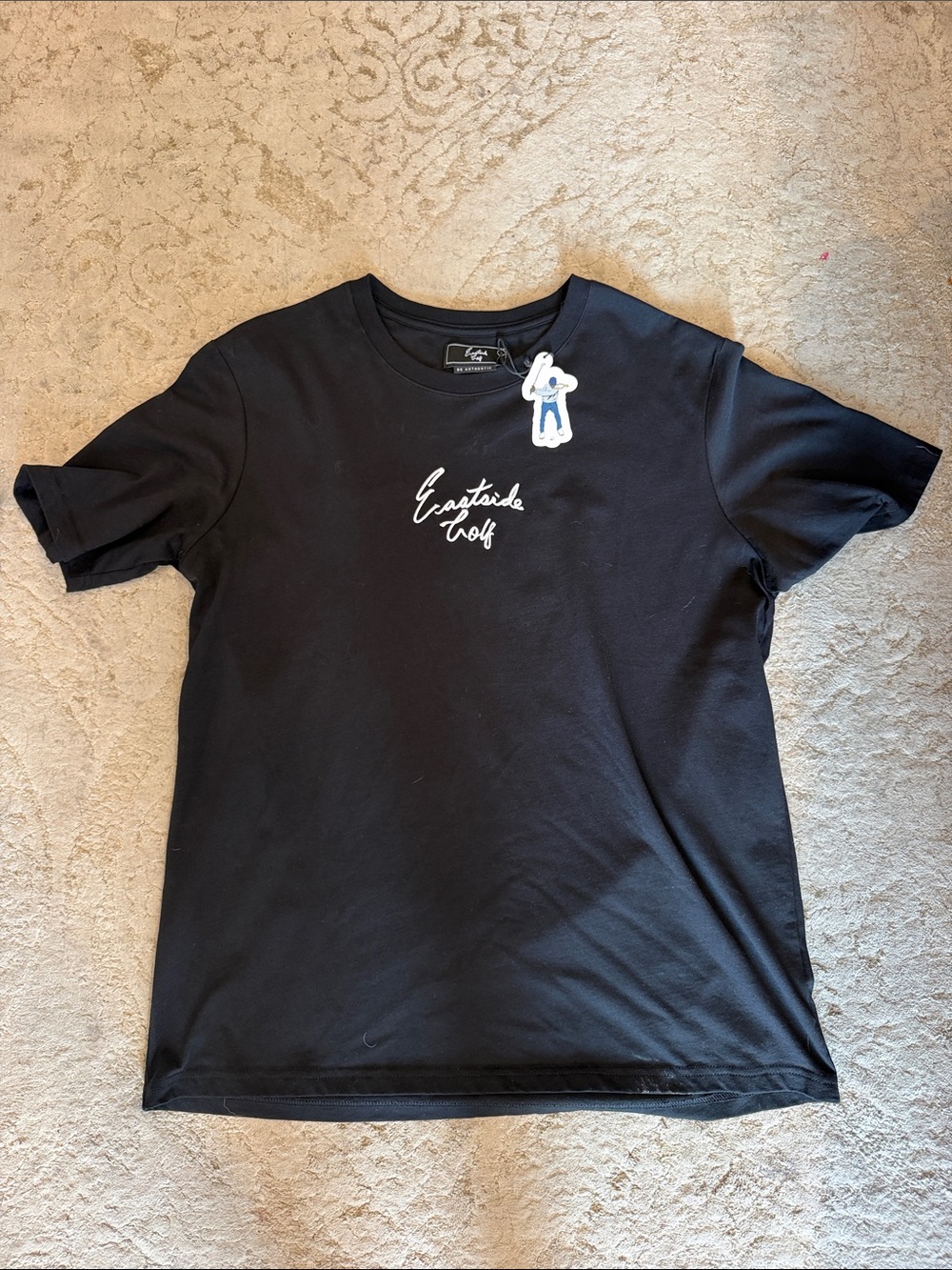 Gratitude Golf Embroidered Black Crew Neck Tee